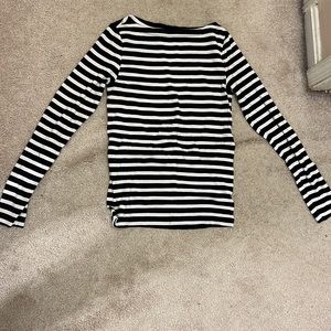 gap, size medium, striped long sleeve shirt